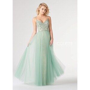 Colette Lace & Tulle Ballgown CL19883 Sage/Nude